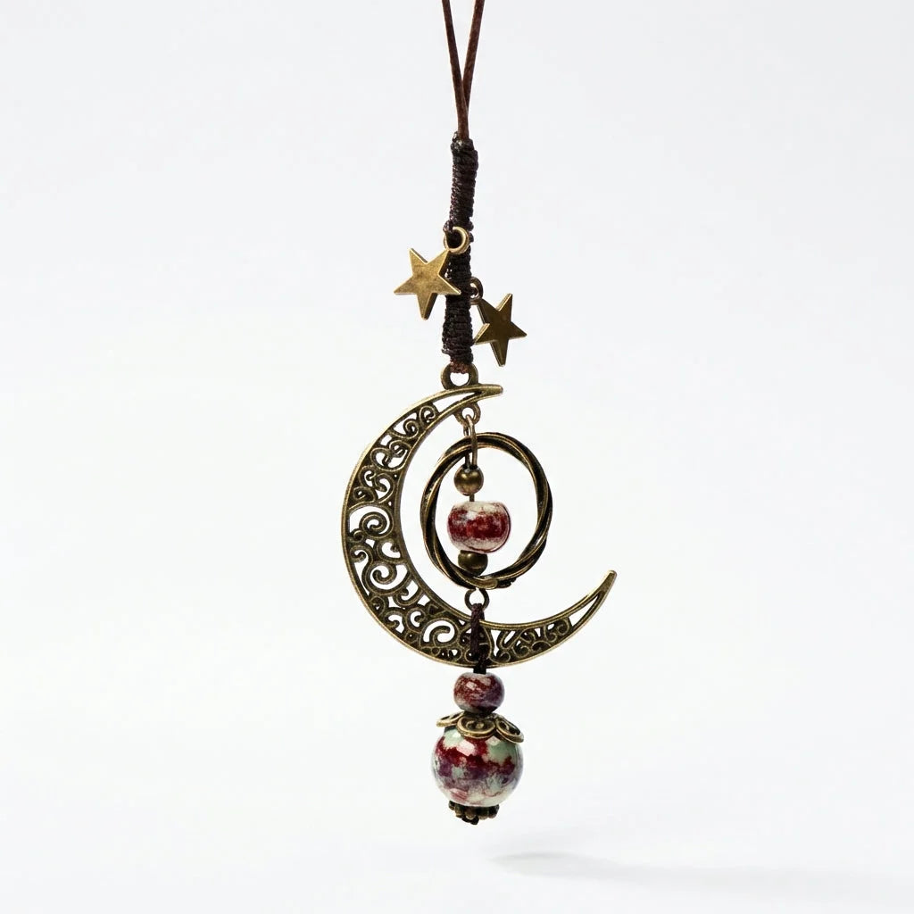 Moon and Star Handmade Necklace - E Drunken Beauty