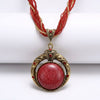 Star Moon of Eternity Necklace - Red