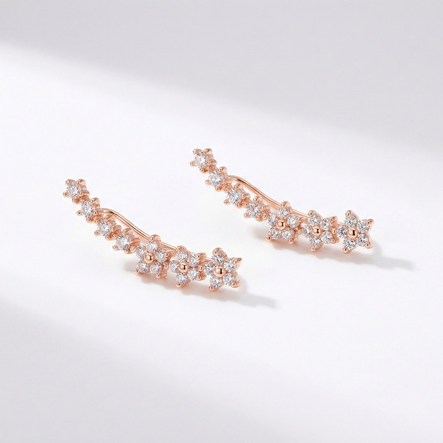 Blossoming Eternity Earrings - Rose Gold