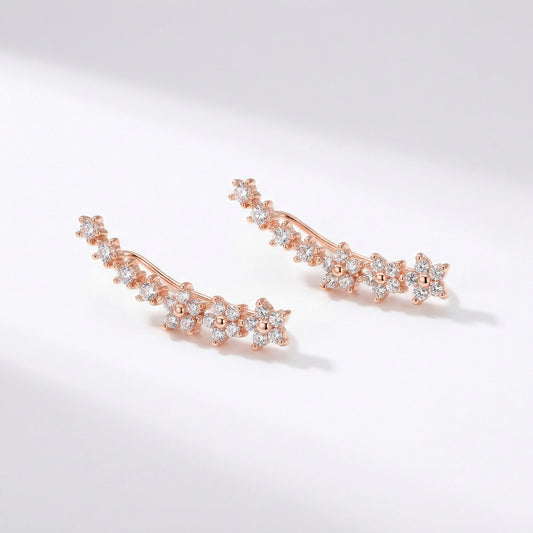 Blossoming Eternity Earrings - Rose Gold