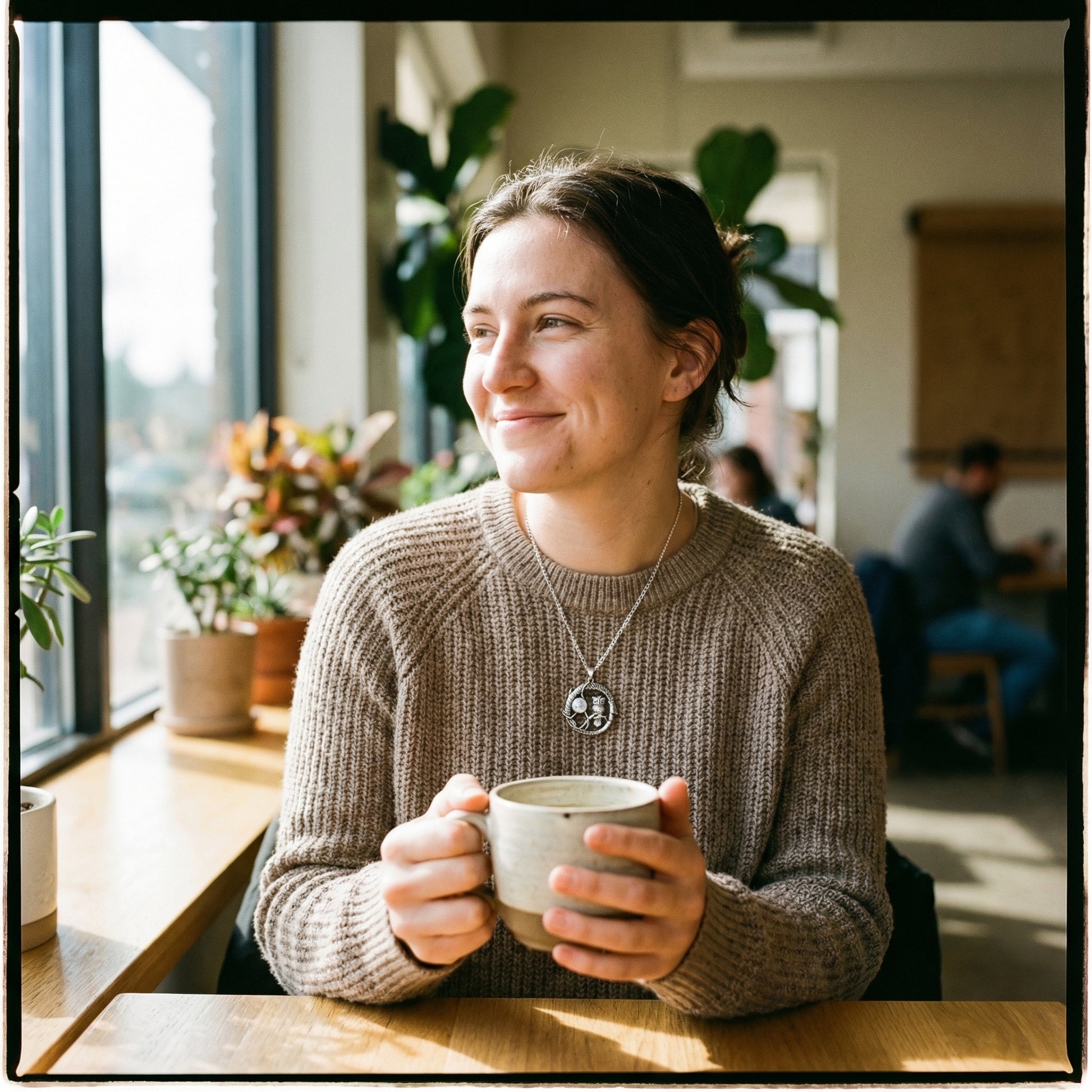 Trend Moonstone Pendant Necklace - Lifestyle 2