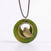 Echoes of Elegance Bohemia Bird Necklace - Green