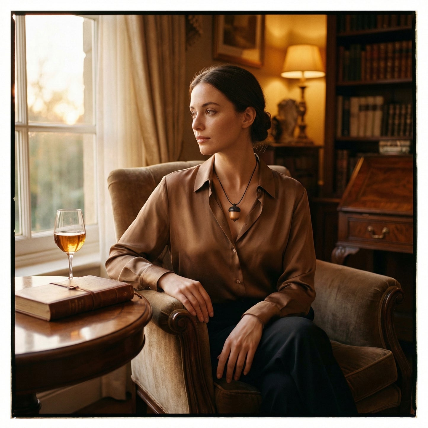 Wood Acorn Necklace - Lifestyle 3