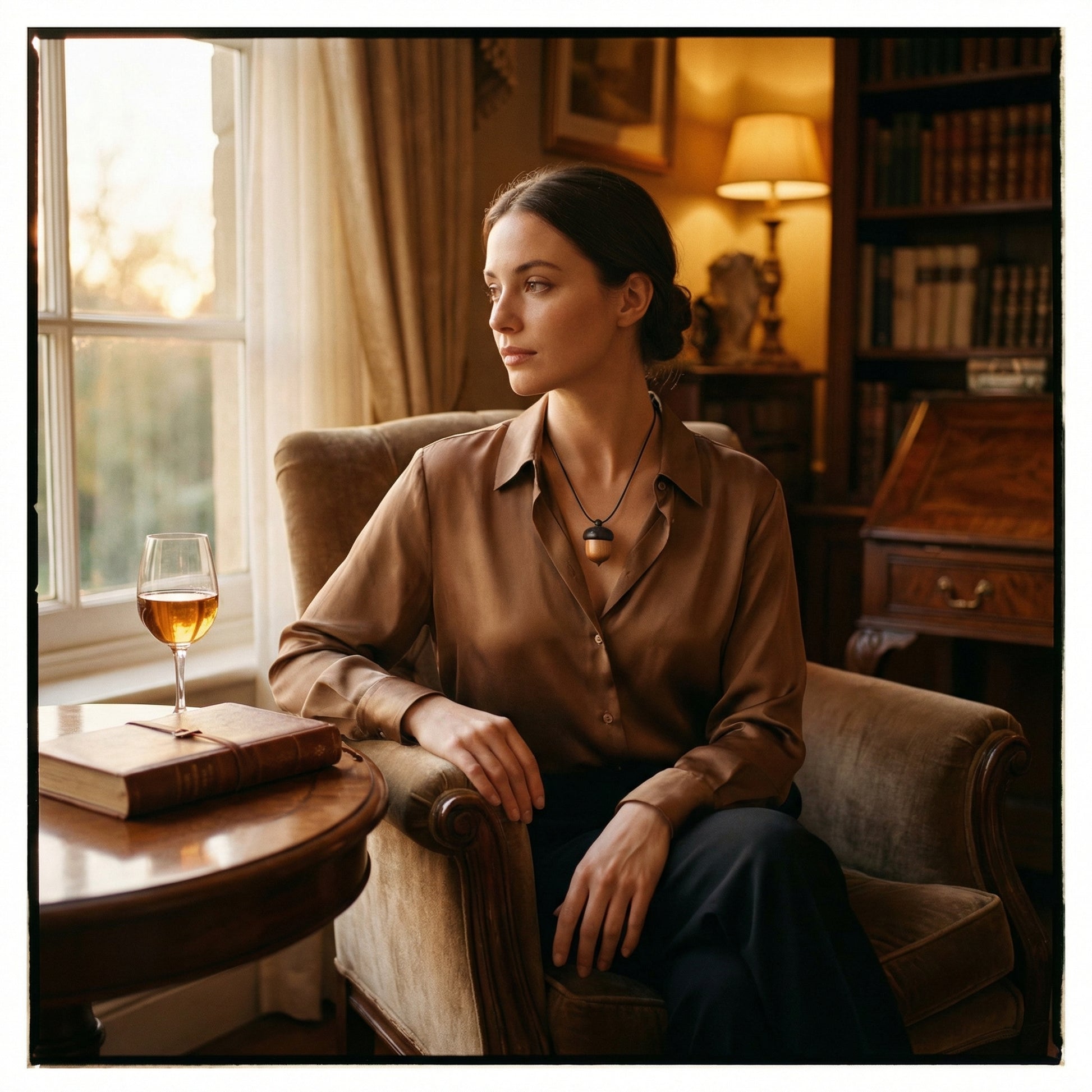 Wood Acorn Necklace - Lifestyle 3