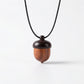 Wood Acorn Necklace - 03