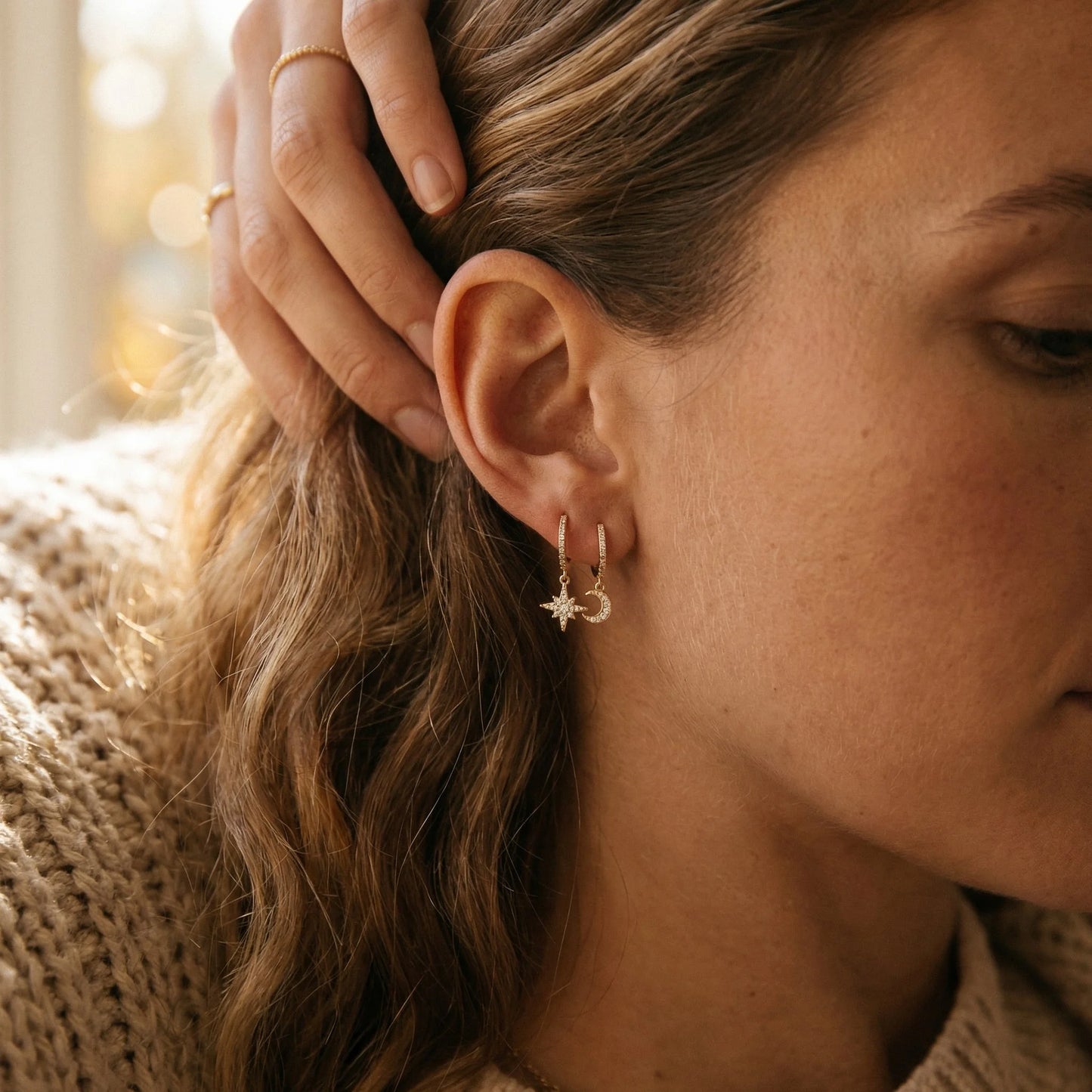 Ocean Moonlight Earrings - Lifestyle 1