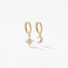 Ocean Moonlight Earrings - Gold color