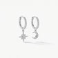 Ocean Moonlight Earrings - Silver color