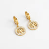 XIYANIKE 316L Stainless Steel Golden Life Tree Earrings