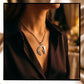 Elegant Horsehead and Girl Pendant Necklace - Lifestyle 3