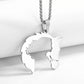 Elegant Horsehead and Girl Pendant Necklace