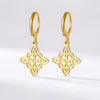 Enchanted Whispers Celtic Knot Earrings - A gold