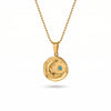Blue Zircon Star Moon Necklace