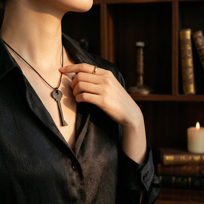 Unlock Key Pendant Necklace - Lifestyle 3