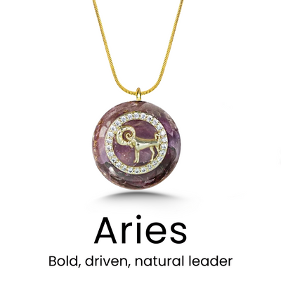 StarGem Stone Pendant in Aries — necklace for women