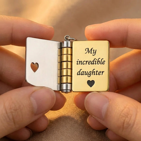 Guiding Star Message Locket Necklace — Daughter — celestial necklace for women