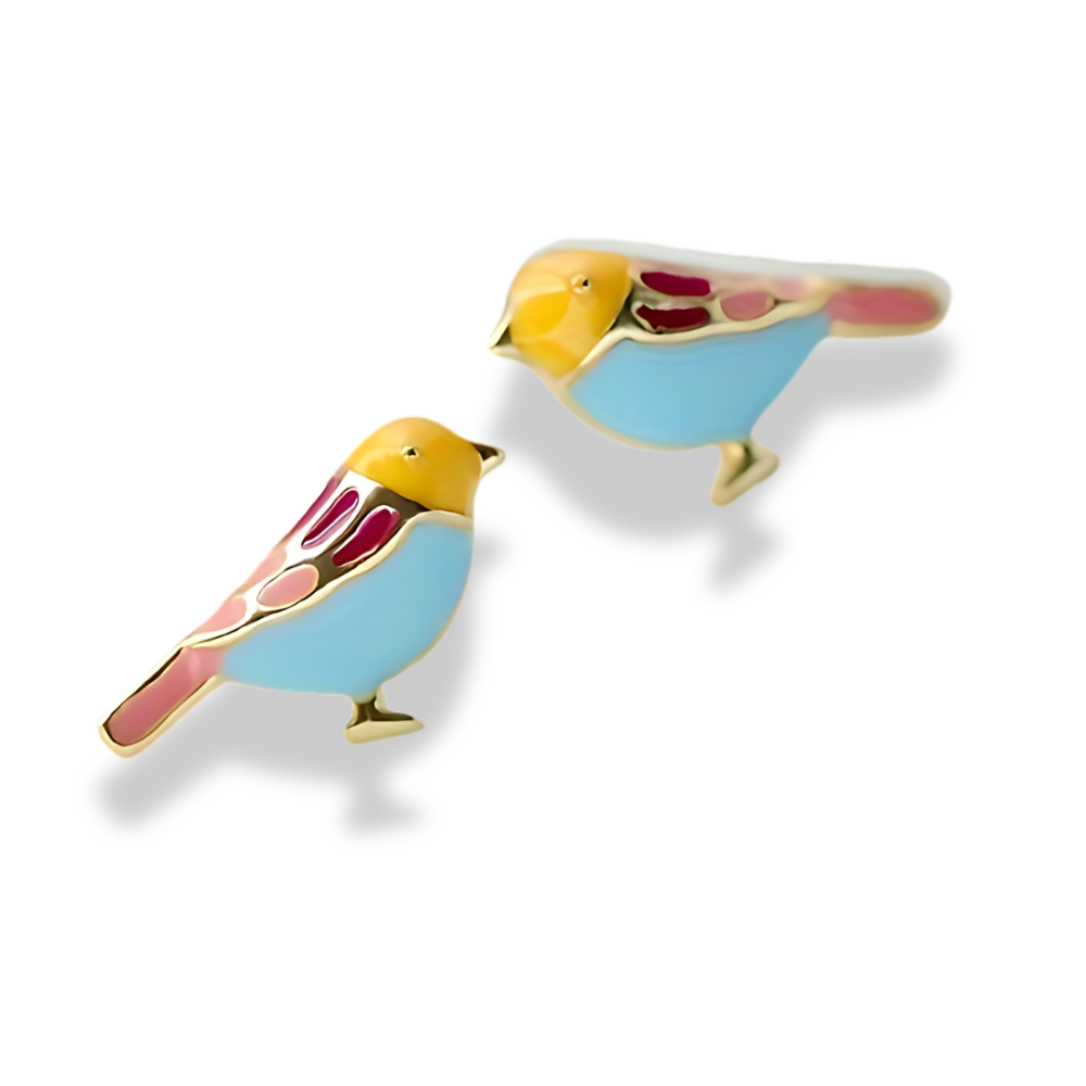 Charming Colorful Bird Earrings