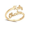 Personalized Name Ring With Universal Fit in Gold — ring for women