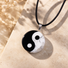 Yin Yang Howlite Obsidian pendant detail