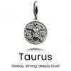 Vintage Sterling Zodiac Pendant in Silver / Taurus — necklace for women