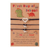 3 Pcs Back To School Heart Dinosaur Bracelet Set - Sphere Standouts