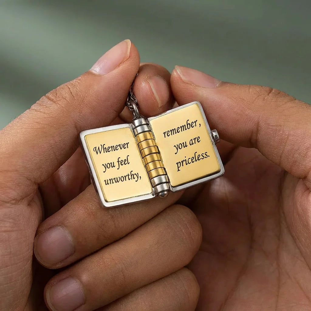 Guiding Star Message Locket Necklace — Daughter — styled necklace, celestial jewelry for women