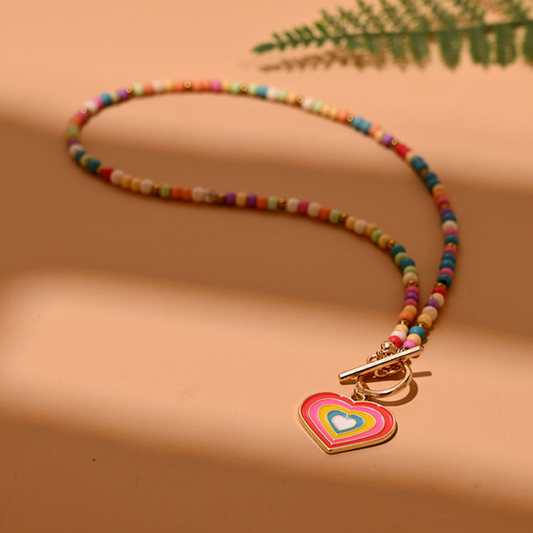 Rainbow Heart Necklace