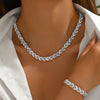 Elegant Glass Rhinestone Fish Tail Set — styled jewelry set, healing stone jewelry for women