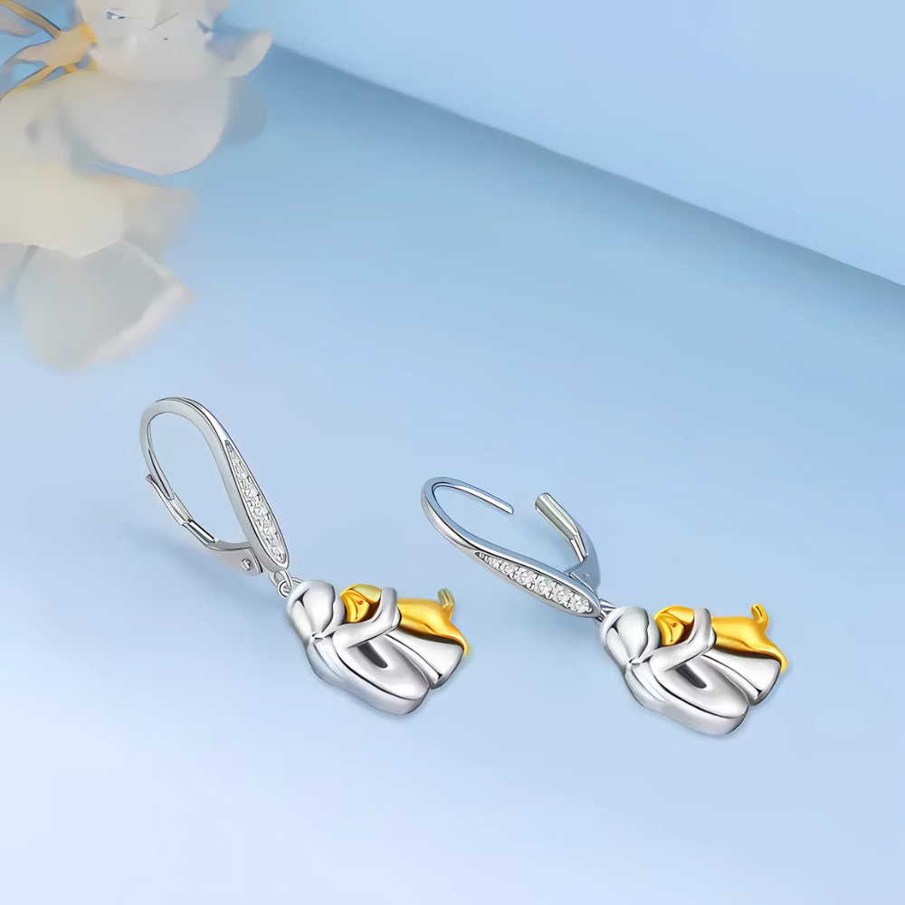 Faithful Dog Earrings - 925 Sterling Silver