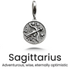 Vintage Sterling Zodiac Pendant in Silver / Sagittarius — necklace for women