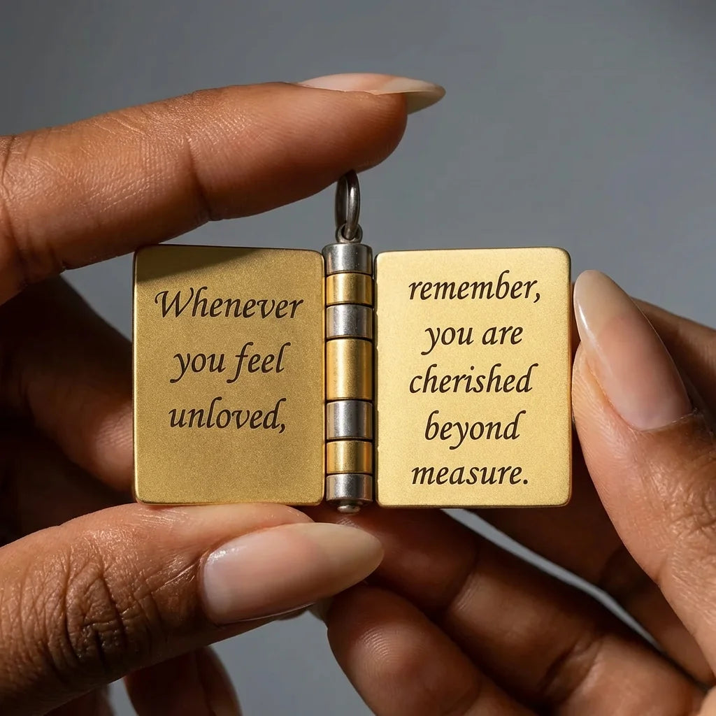 Guiding Star Message Locket Necklace — Daughter — styled necklace, celestial jewelry for women