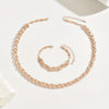 Elegant Glass Rhinestone Fish Tail Set — styled jewelry set, healing stone jewelry for women