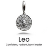 Vintage Sterling Zodiac Pendant in Silver / Leo — necklace for women