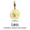 Vintage Sterling Zodiac Pendant in Gold / Leo — necklace for women
