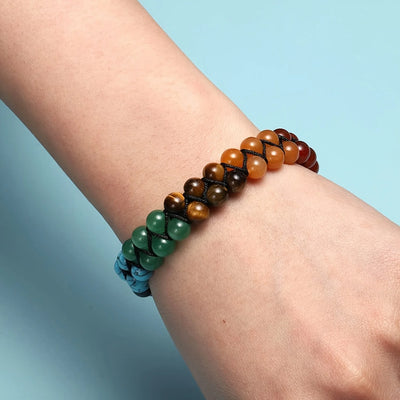 7 Chakra Healing Handmade Bracelet | Natural Energy Stone - Sphere Standouts