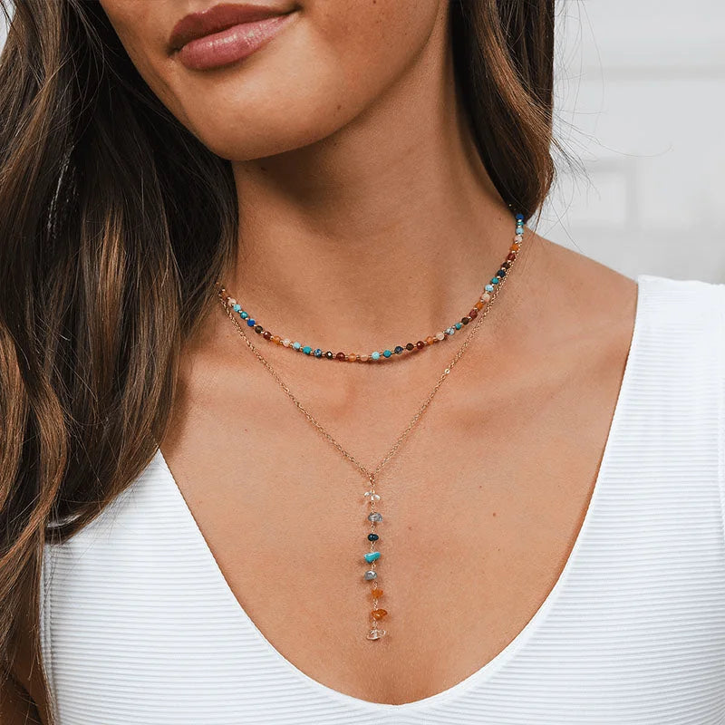 7 Chakra Healing Stone Necklace - Sphere Standouts