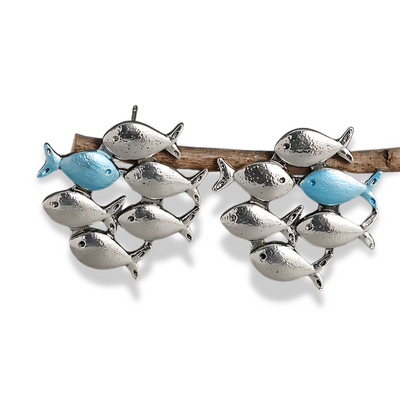 Upstream Fish Stud Earrings — ocean earrings for women