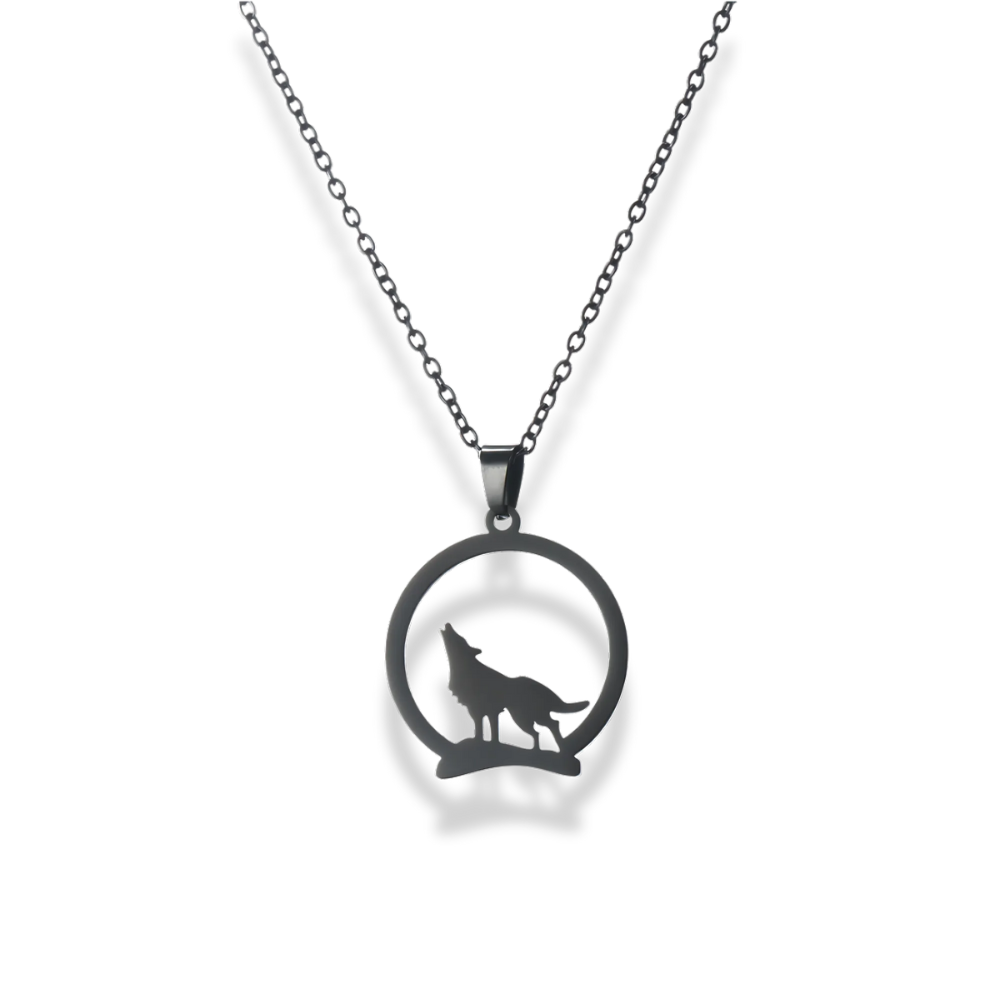 Howling Wolf Pendant Necklace