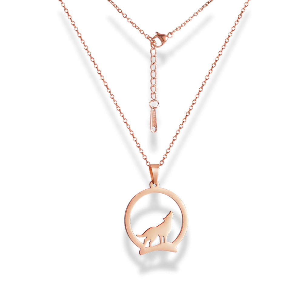 Howling Wolf Pendant Necklace