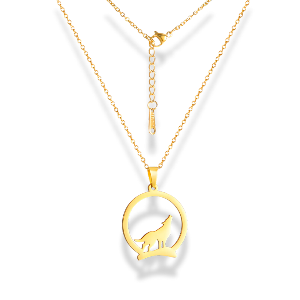 Howling Wolf Pendant Necklace