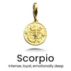 Vintage Sterling Zodiac Pendant in Gold / Scorpio — necklace for women