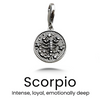 Vintage Sterling Zodiac Pendant in Silver / Scorpio — necklace for women
