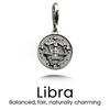 Vintage Sterling Zodiac Pendant in Silver / Libra — necklace for women