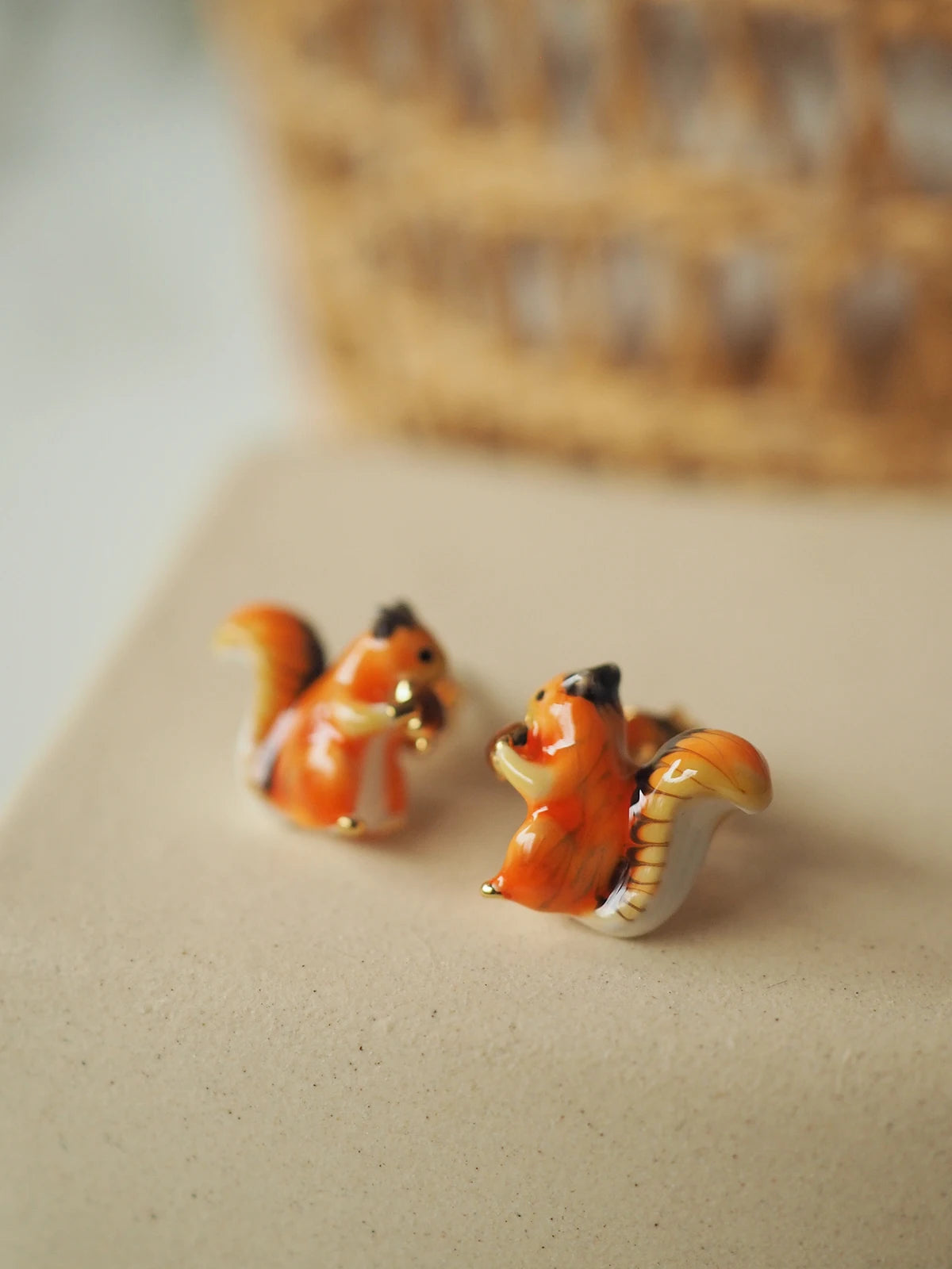 Playful Squirrel Stud Earrings