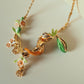 Squirrel & Blossom Necklace