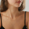 Personalized Necklace with Initials Lateral — close-up detail view