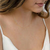 Personalized Necklace with Initials Lateral — close-up detail view