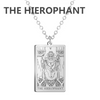 The Tarot Necklace in The Hierophant / Silver — necklace for women