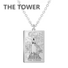 The Tarot Necklace in The Tower / Silver — necklace for women