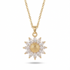 Sunflower Gift Necklace – You Are My Sunshine — close-up detail view